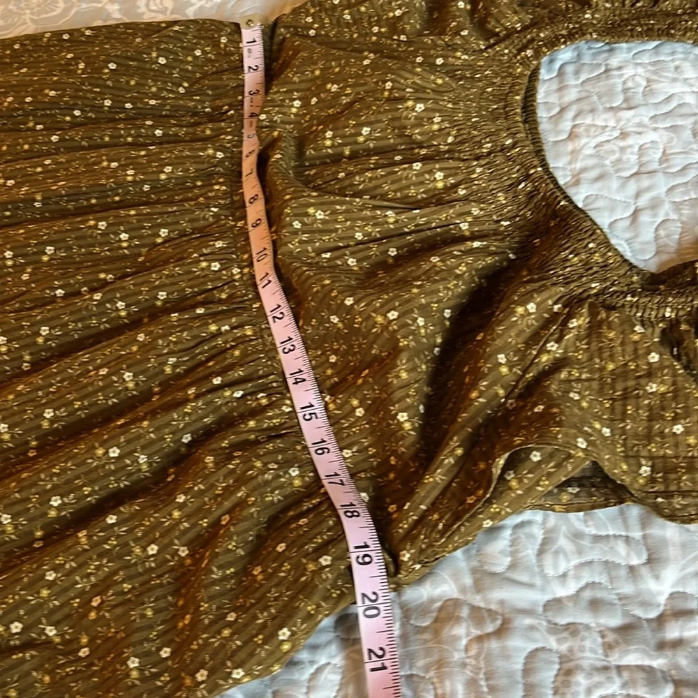 Madewell Ruffle-Sleeve Tiered Midi Dress in Daisy Stitch Size L - Belt included - Picture 7 of 14